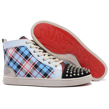 Christian Louboutin Louis Spikes Sneakers Blue