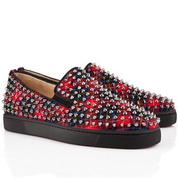 Christian Louboutin Roller Boat Loafers Red