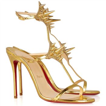 Christian Louboutin Lady Max 100mm Special Occasion Gold