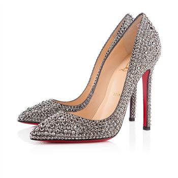 Christian Louboutin Pigalle Strass 120mm Special Occasion Hematite