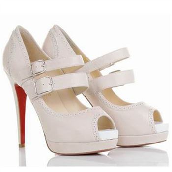 Christian Louboutin Luly 140mm Mary Jane Pumps White