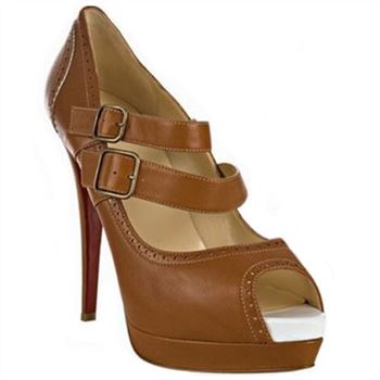 Christian Louboutin Luly 140mm Mary Jane Pumps Brown