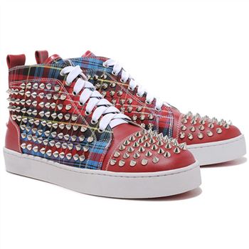 Christian Louboutin Louis Spikes Sneakers Red