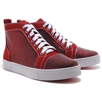 Christian Louboutin Louis TarTaupe Sneakers Red