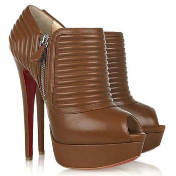 Christian Louboutin Futura 140mm Ankle Boots Brown
